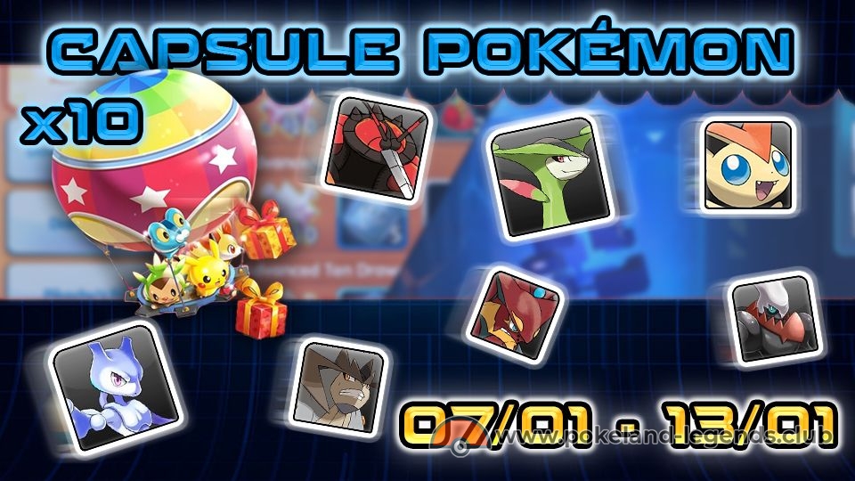 10x Capsule Gift Pokémon for 07/01 13/01 Pokeland Legends